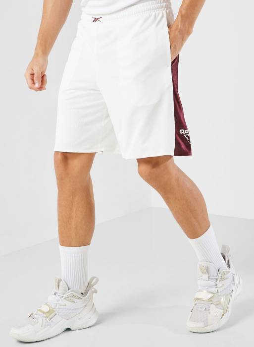 شورت ورزشی بسکتبال مردانه ریباک سفید مدل 4020