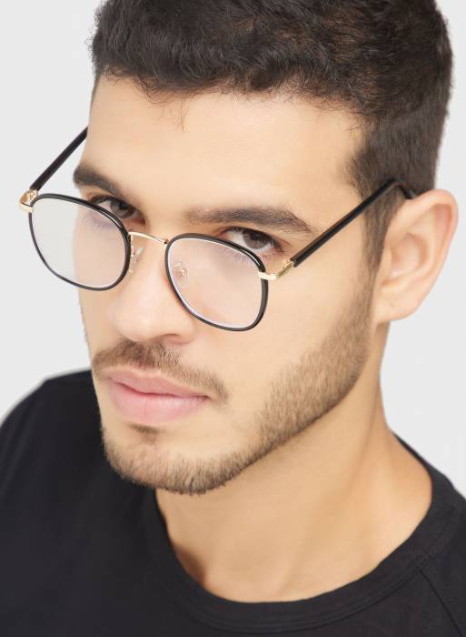 عینک آفتابی مردانه مشکی طلایی برند robert wood