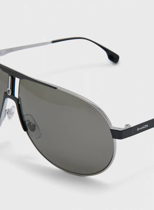 عینک آفتابی مردانه کاررا مشکی نقره ای مدل 4563