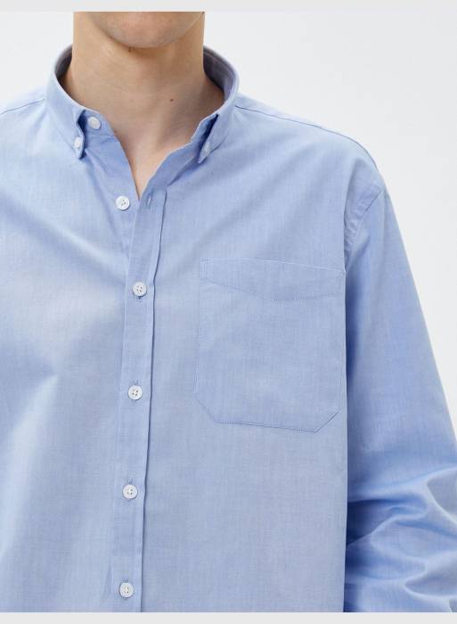 پیراهن کلاسیک مردانه کوتون آبی مدل 4726