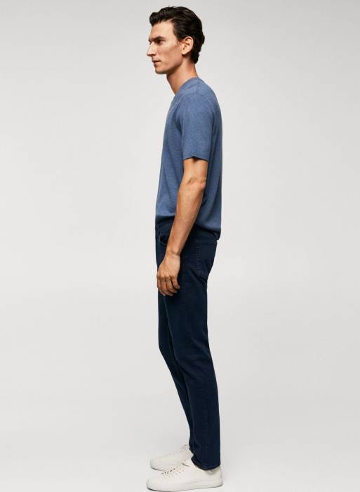 شلوار جین مردانه اسلیم فیت مانگو آبی مدل 5360