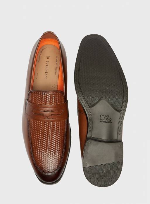 کفش راحت رسمی مردانه قهوه ای برند le confort مدل 5392