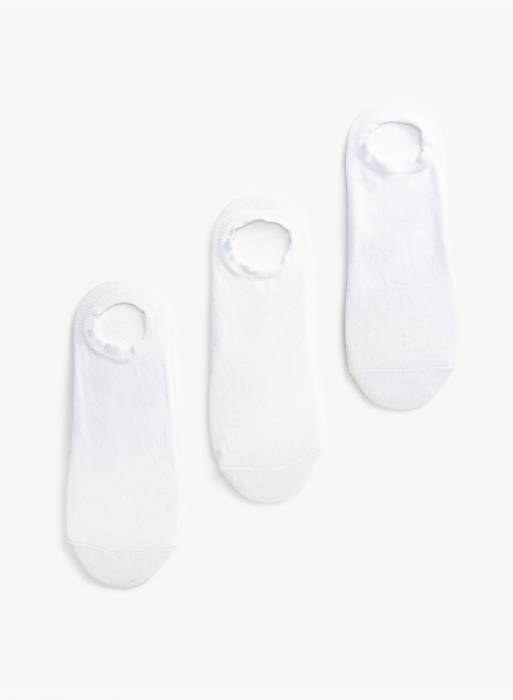 ست جوراب مردانه پک 3 عددی کوتون سفید