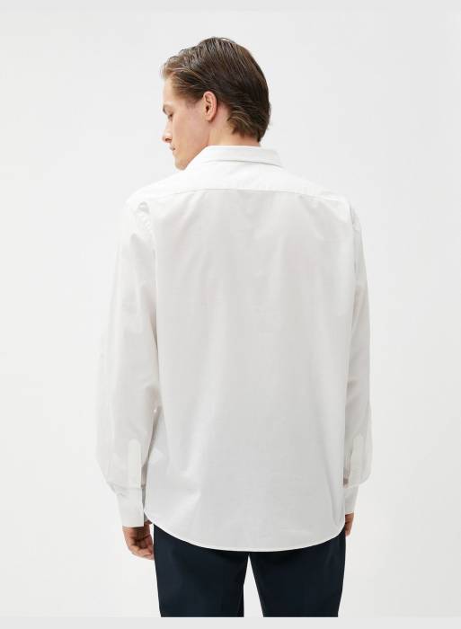 پیراهن اسلیم فیت مردانه کوتون سفید مدل 6294