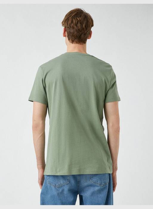 تیشرت آستین کوتاه مردانه کوتون سبز مدل 6892