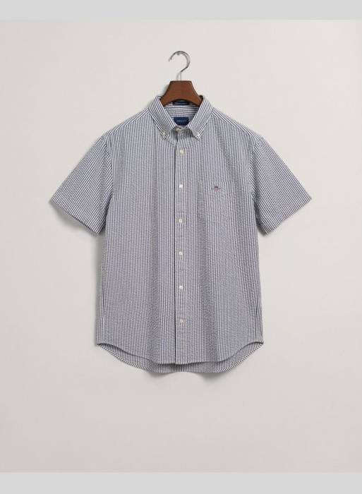 پیراهن آستین کوتاه مردانه گنت آبی مدل 8341