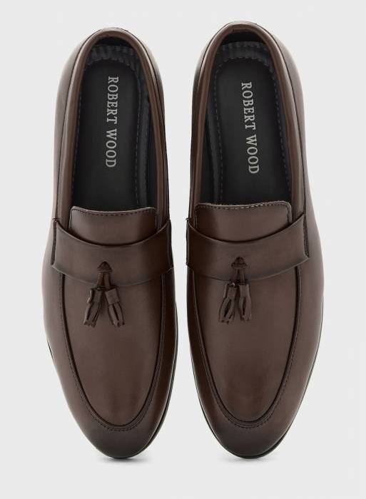 کفش راحت رسمی مردانه قهوه ای تیره برند robert wood