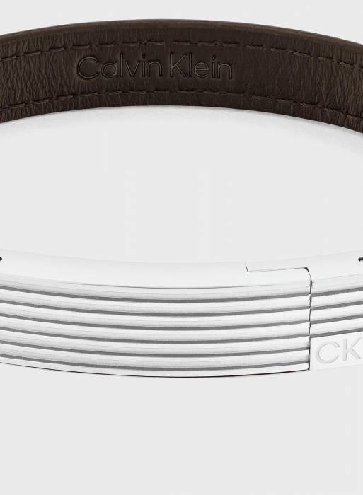 دستبند مردانه کلوین کلاین قهوه ای مدل 9140