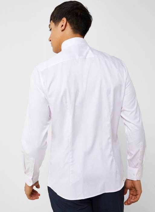 پیراهن اسلیم فیت مردانه مانگو سفید مدل 9284