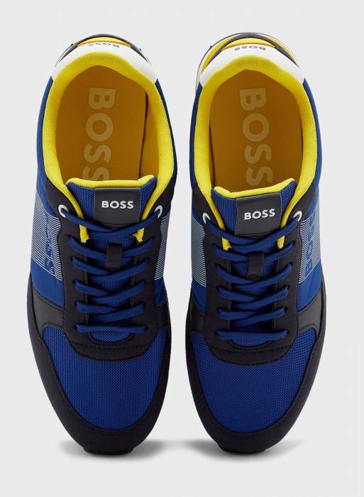 کفش اسپرت مردانه باس چند رنگ آبی مدل 9838