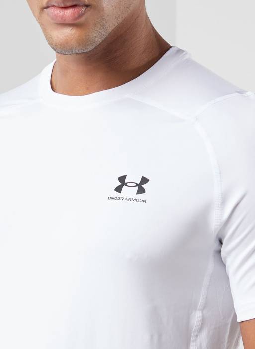تیشرت آستین کوتاه ورزشی مردانه آندر آرمور سفید مدل 0616