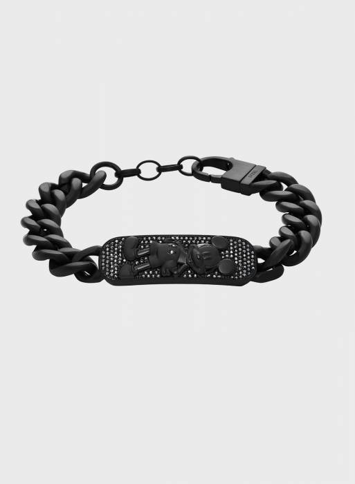 دستبند مردانه فسیل مشکی مدل 0905