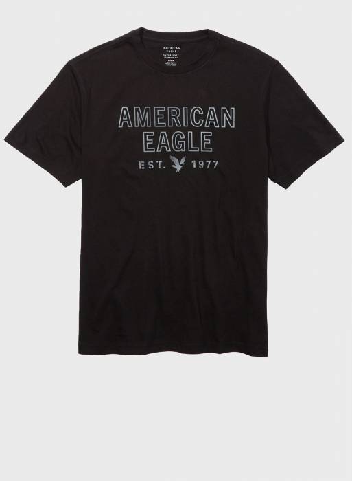 تیشرت مردانه مشکی برند american eagle مدل 1679