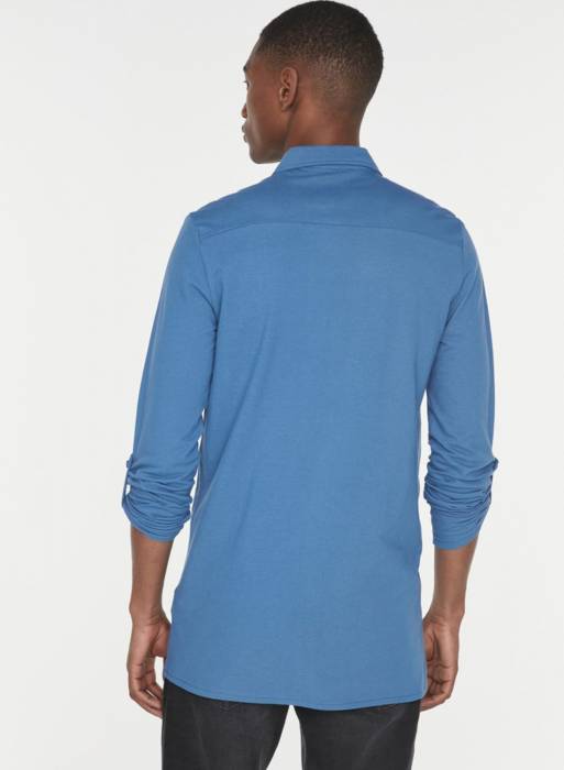 پیراهن اسلیم فیت مردانه ترندیول آبی مدل 1830
