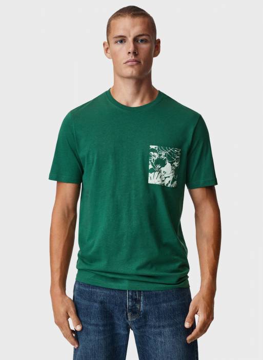 تیشرت مردانه مانگو سبز مدل 1924
