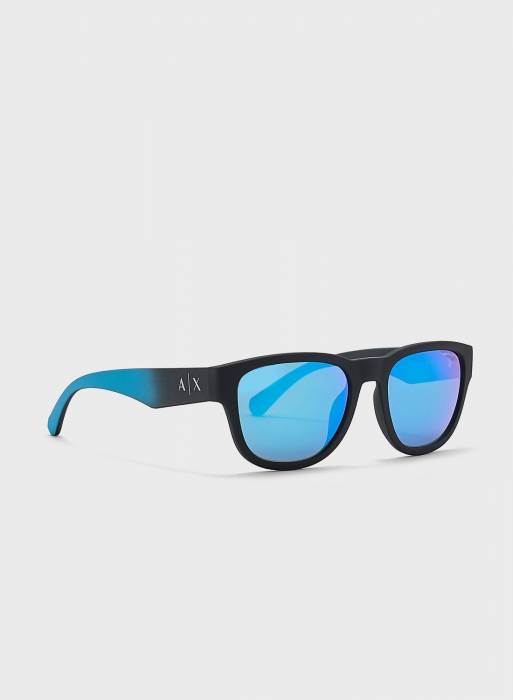 عینک آفتابی مردانه آرمانی آبی مشکی مدل 2153