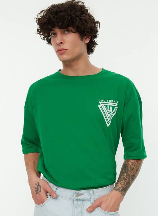 تیشرت مردانه ترندیول سبز مدل 2611