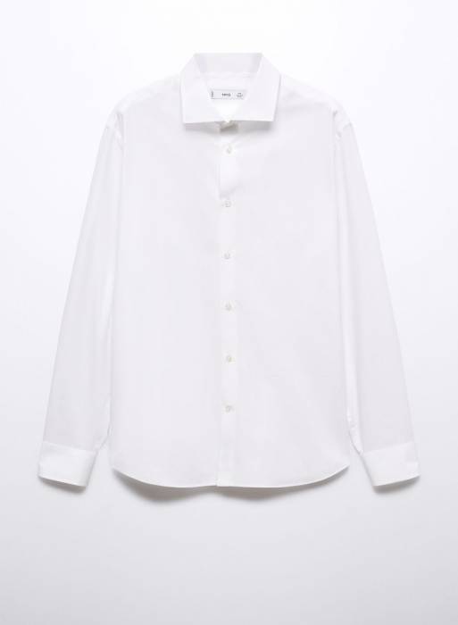 پیراهن مردانه مانگو سفید مدل 3217