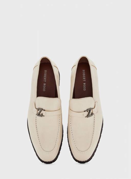 کفش راحت رسمی مردانه سفید برند robert wood