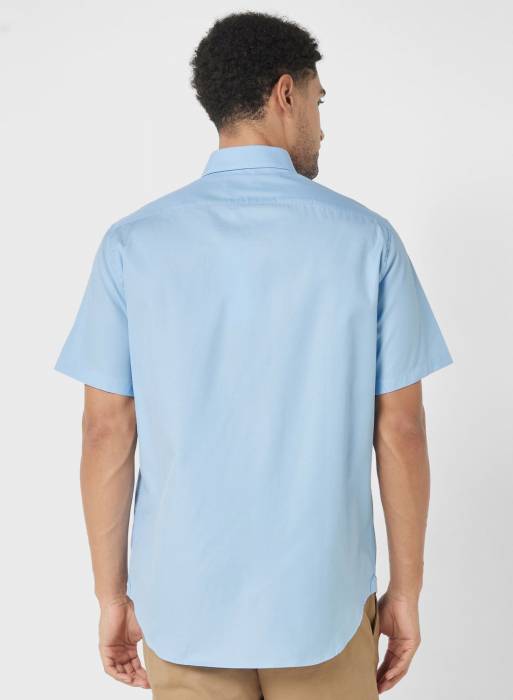 پیراهن مردانه لاکوست آبی مدل 4278
