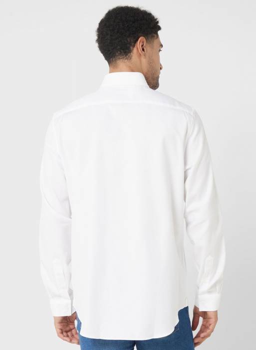 پیراهن اسلیم فیت مردانه لاکوست سفید مدل 4296