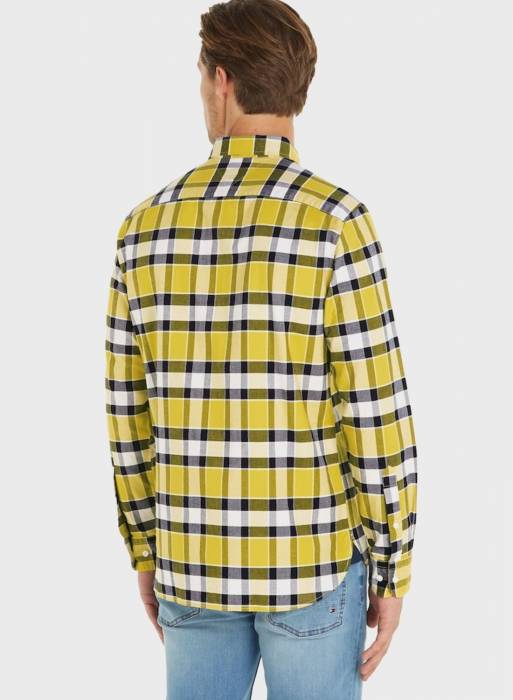 پیراهن مردانه تامی هیلفیگر زرد مدل 4353