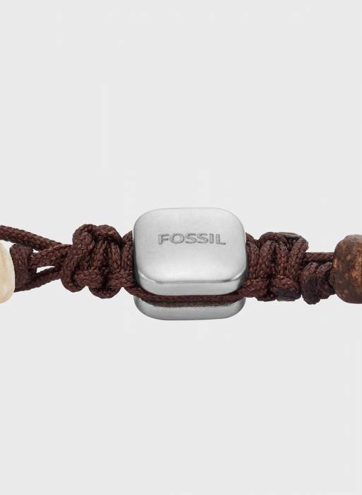 دستبند مردانه فسیل قهوه ای مدل 4600