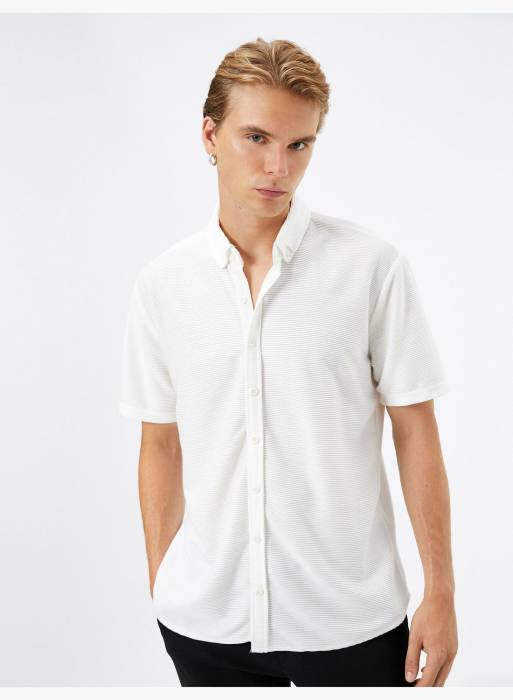 پیراهن آستین کوتاه کلاسیک مردانه کوتون مدل 4683