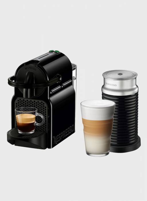دستگاه قهوه ساز سیاه اینیسیا دی۴۰ + بسته آیروچینو