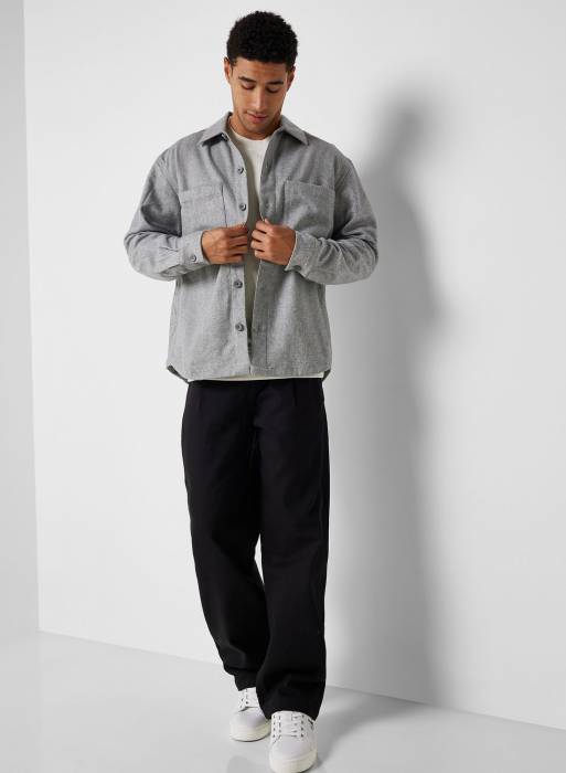 پیراهن مردانه کلوین کلاین طوسی خاکستری مدل 4779