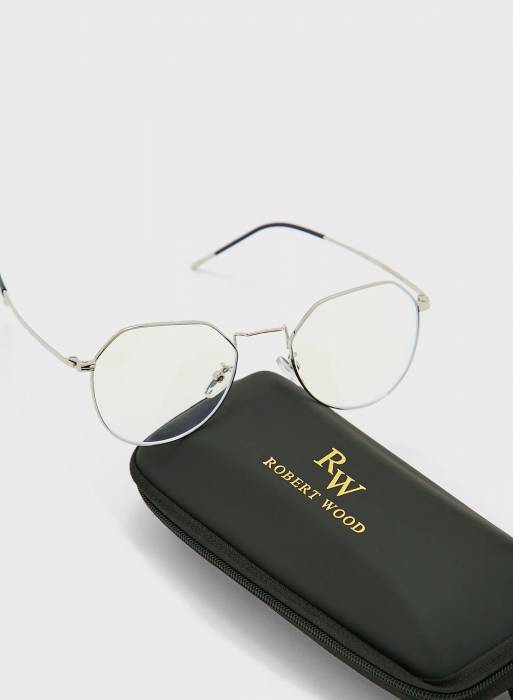 عینک آفتابی مردانه نقره ای برند robert wood