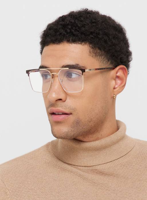عینک آفتابی مردانه طلایی برند robert wood