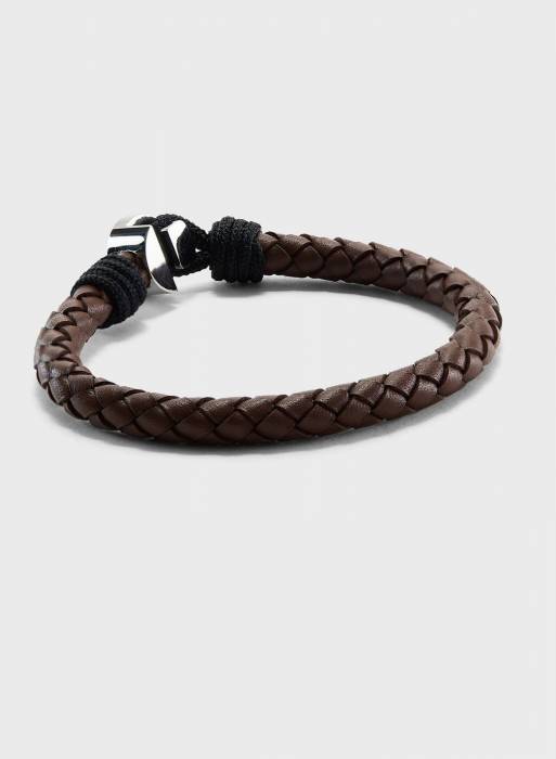 دستبند مردانه باس قهوه ای مدل 5095