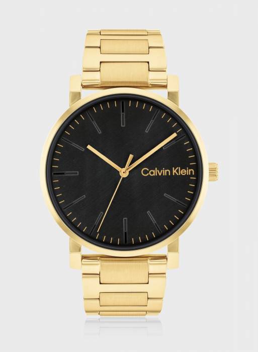 ساعت مردانه کلوین کلاین طلایی مدل 5111