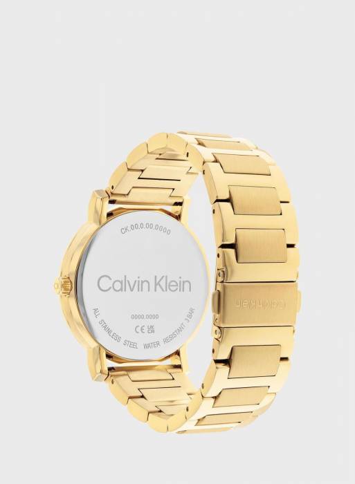 ساعت مردانه کلوین کلاین طلایی مدل 5111