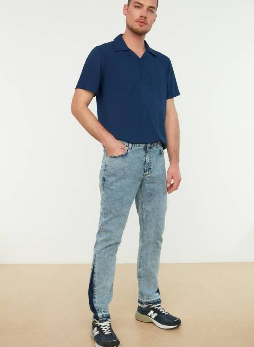 شلوار جین مردانه ترندیول آبی مدل 5817