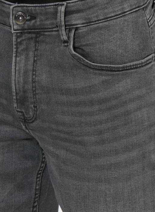 شورت جین مردانه مانگو طوسی خاکستری مدل 5998