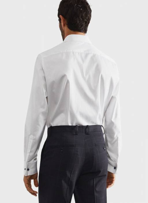 پیراهن اسلیم فیت مردانه مانگو سفید مدل 6104