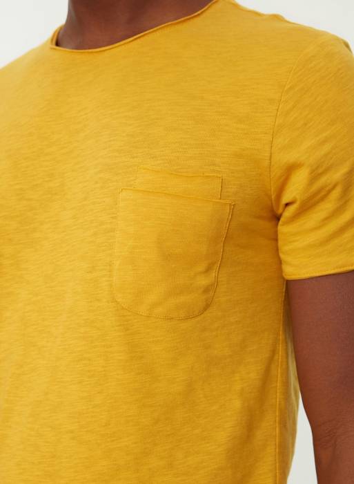 تیشرت مردانه ترندیول زرد خردلی مدل 6137