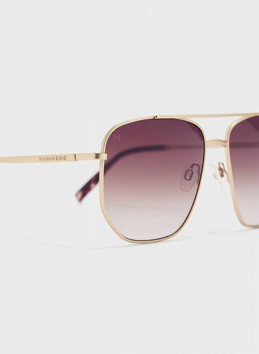 عینک آفتابی زنانه هاکرز طلایی مدل 6863