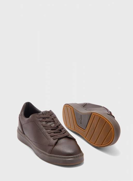 کفش اسپرت مردانه مانگو قهوه ای مدل 7555