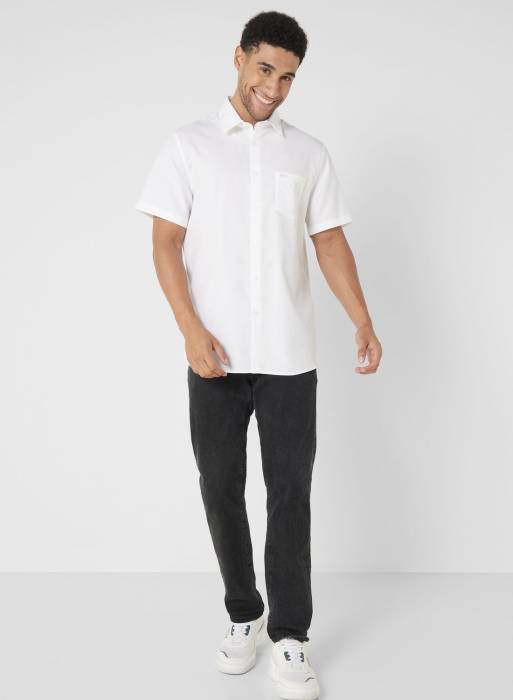 پیراهن مردانه لاکوست سفید مدل 7626