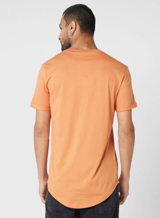 تیشرت جین مردانه کلوین کلاین نارنجی مدل 7687
