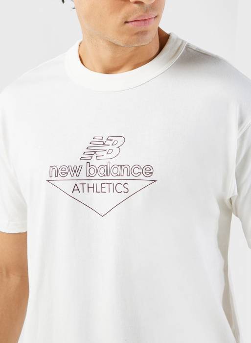 تیشرت ورزشی مردانه نیوبالانس سفید مدل 8036