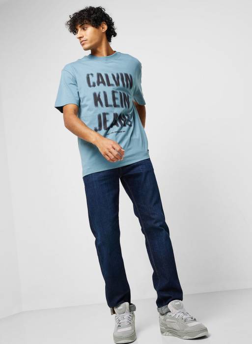 تیشرت جین مردانه کلوین کلاین آبی مدل 8326