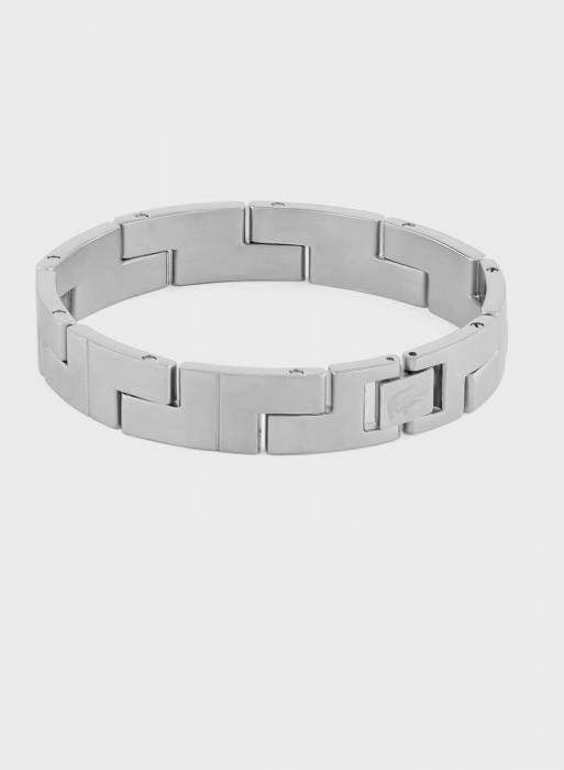 دستبند مردانه لاکوست نقره ای مدل 8617