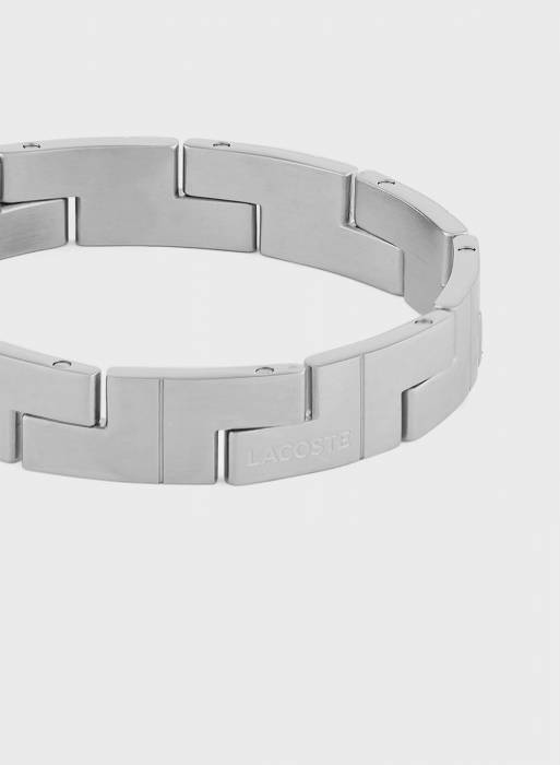 دستبند مردانه لاکوست نقره ای مدل 8617