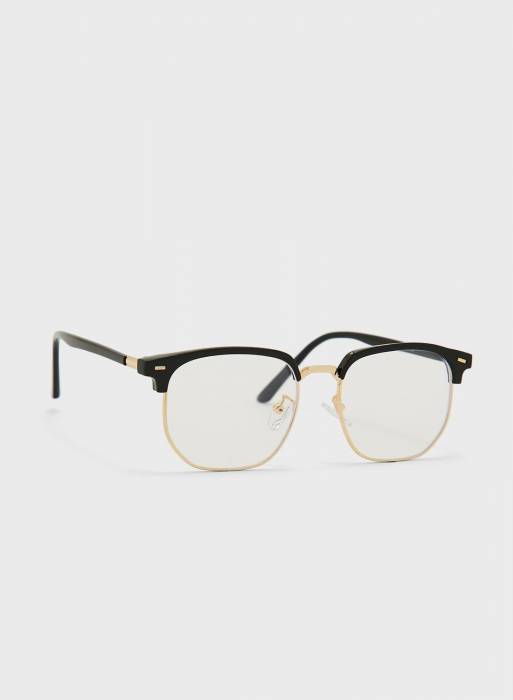 عینک آفتابی مردانه طلایی مشکی برند robert wood