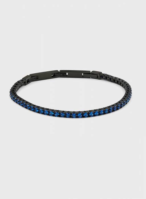 دستبند مردانه گس آبی مشکی مدل 9775