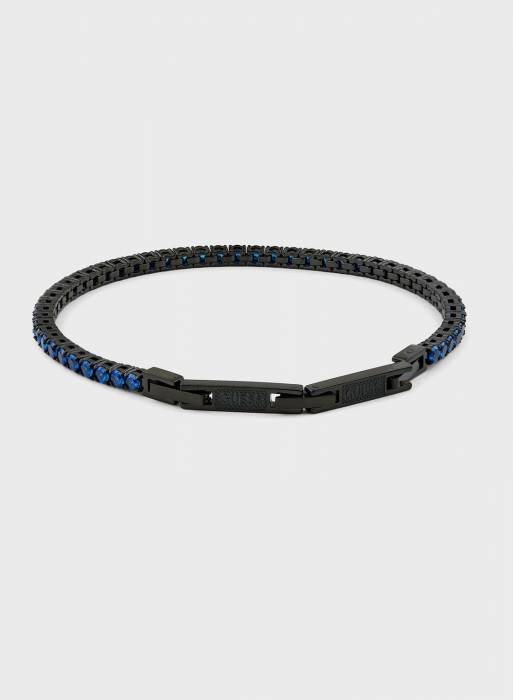 دستبند مردانه گس آبی مشکی مدل 9775